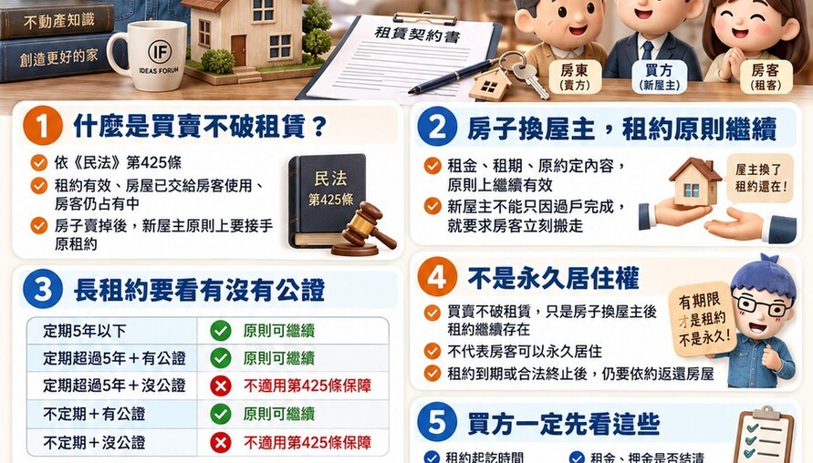 買賣不破租賃懶人包｜房東賣房　租約不一定跟著消失