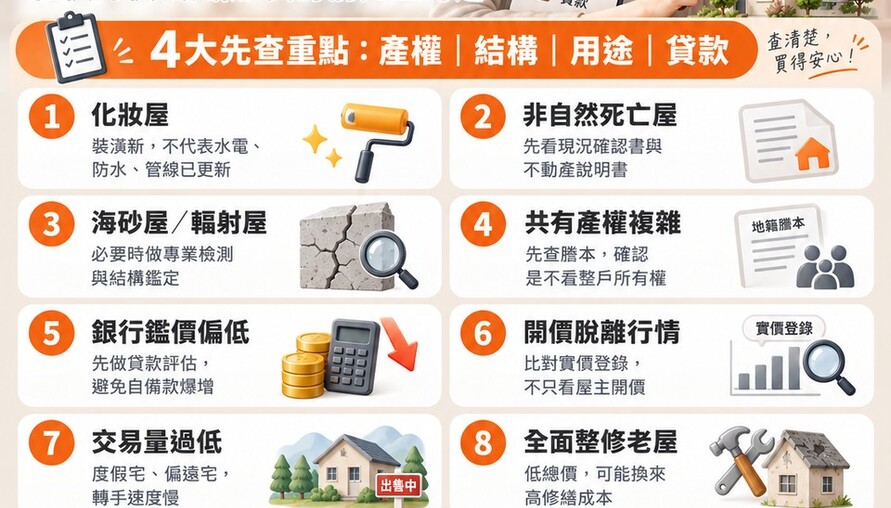 中古屋10個「大寫的慘字」！低價背後藏風險　買房前先查清楚