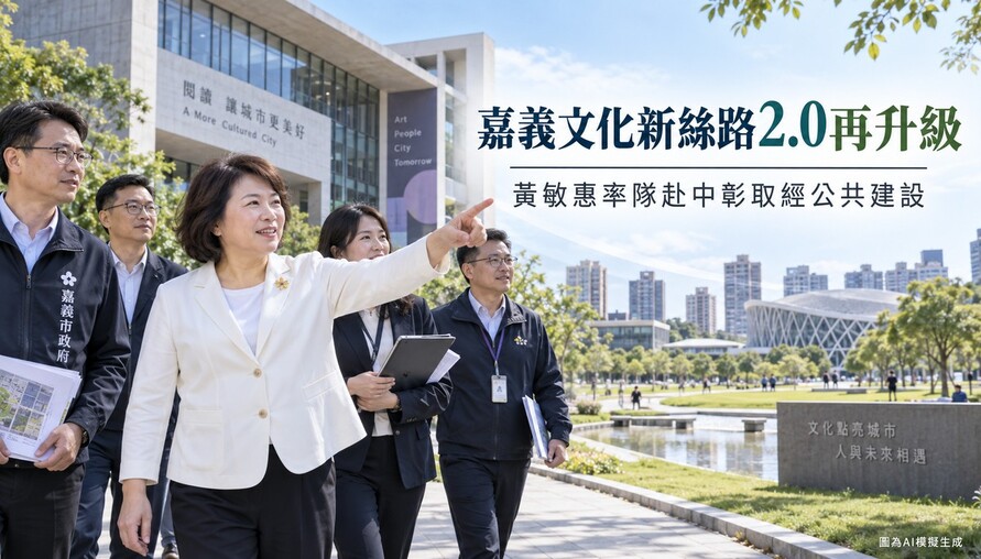嘉義「文化新絲路2.0」再升級！黃敏惠率隊走訪臺中、彰化取經公共建設