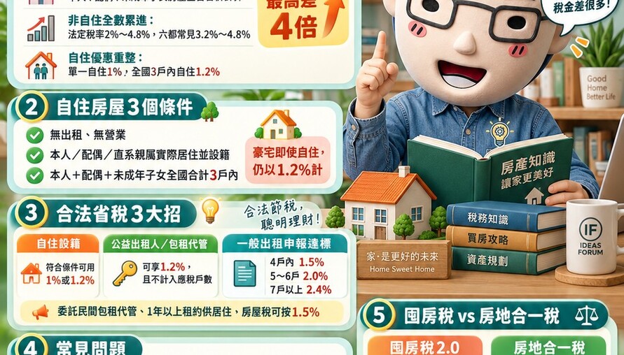 囤房稅2.0懶人包｜多屋族稅金最高翻4倍 自住、出租眉角一次搞懂