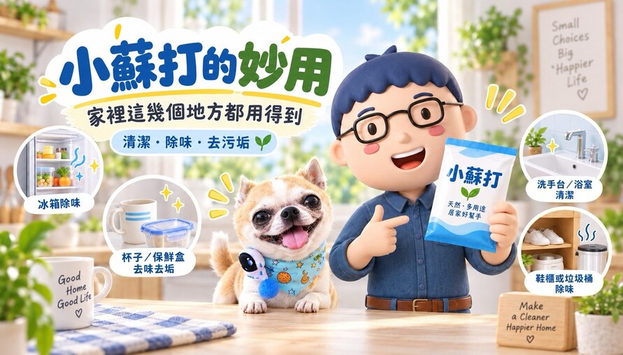 小蘇打的妙用｜家裡這幾個地方都用得到