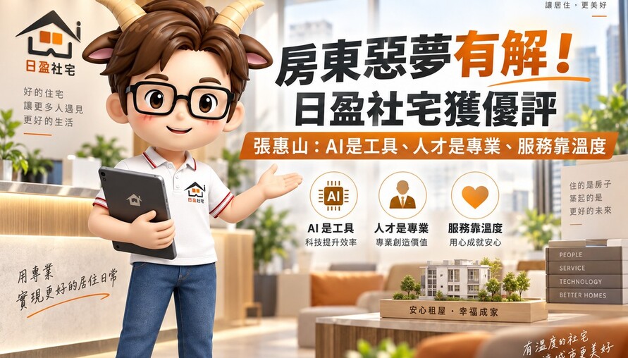 房東惡夢有解！日盈社宅獲優評  張惠山：AI是工具、人才是專業、服務靠溫度