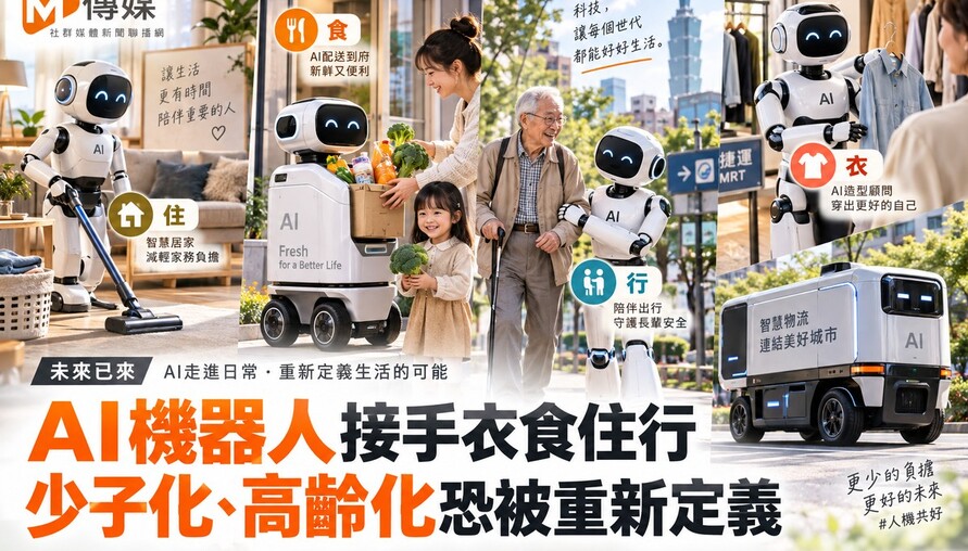 AI機器人接手衣食住行　少子化、高齡化恐被重新定義
