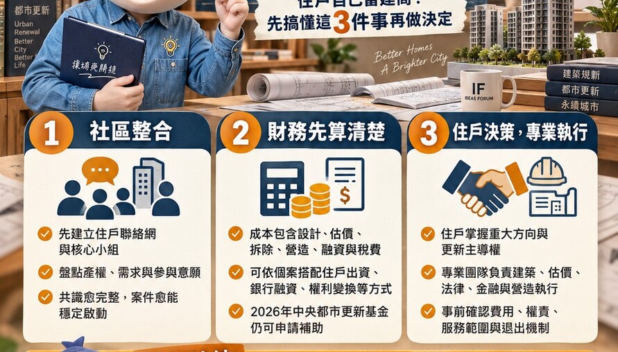 自主都更懶人包｜住戶自己當建商？先搞懂這3件事再做決定