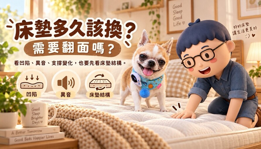 床墊多久該換？需要翻面嗎？一次搞懂床墊保養