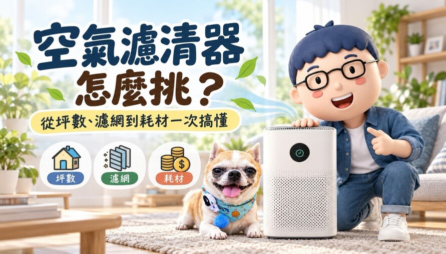 空氣濾清器怎麼挑？從坪數、濾網到耗材一次搞懂