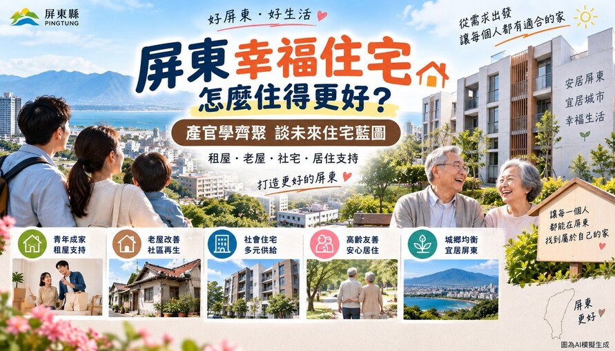 屏東「幸福住宅」怎麼住得更好？產官學齊聚　從租屋、老屋到社宅一次談