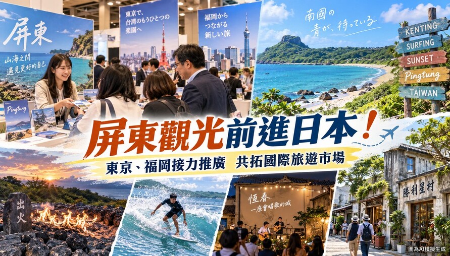 屏東觀光前進日本！東京、福岡接力推廣　要讓更多旅客從墾丁一路玩進屏東