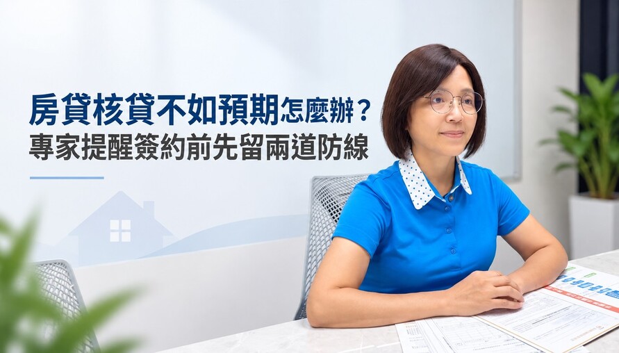 房貸核貸不如預期怎麼辦？專家提醒簽約前先留兩道防線