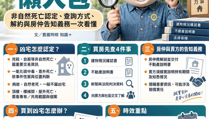凶宅買賣｜非自然死亡認定、查詢方式、解約與房仲告知義務一次看懂