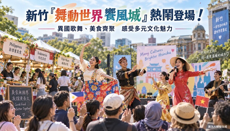 新竹「舞動世界 饗風城」熱鬧登場！異國歌舞、美食齊聚　打造友善共融城市