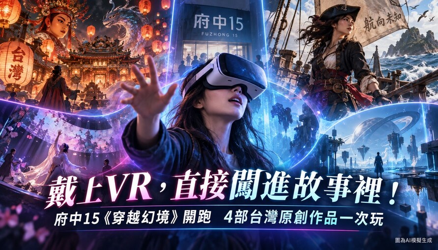 戴上VR直接闖進故事裡！府中15《穿越幻境》開跑　4部台灣原創作品一次玩