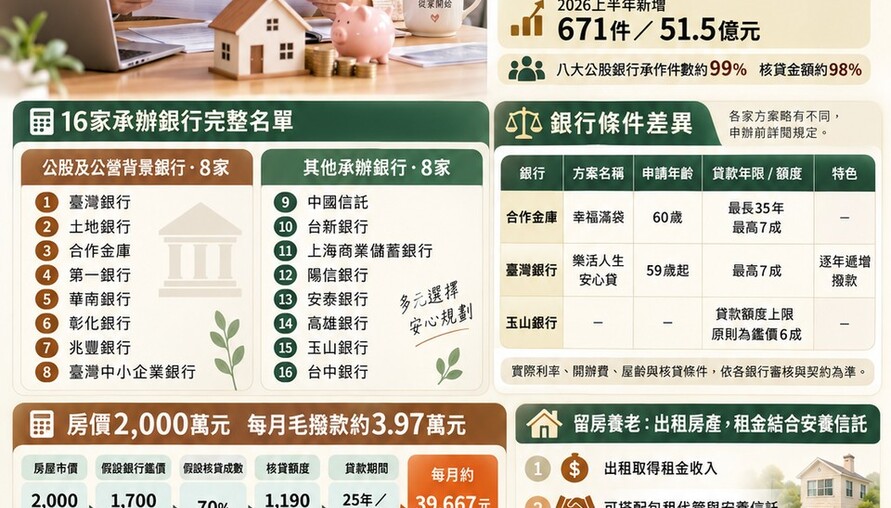 老了只剩一間房！以房養老16家銀行方案曝光 專家：這3種人別碰