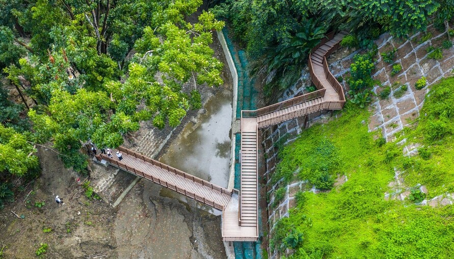 歷經颱風重創，蘭潭後山步道回來了！