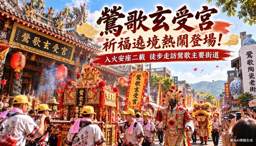 鶯歌玄受宮入火安座二載！祈福遶境熱鬧登場　徒步走訪鶯歌主要街道