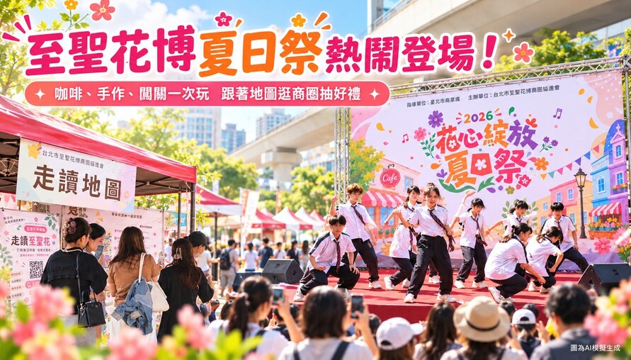 至聖花博夏日祭熱鬧登場！咖啡、手作、闖關一次玩　跟著地圖逛商圈還能抽好禮