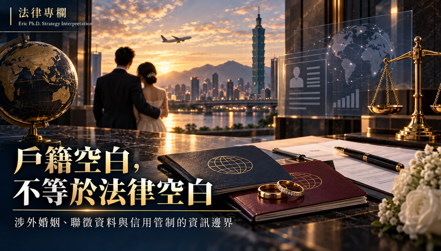【 戶籍空白，不等於法律空白 】涉外婚姻、聯徵資料與信用管制的資訊邊界