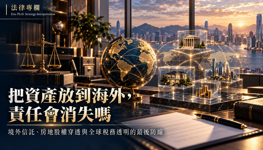 【 把資產放到海外，責任會消失嗎？】境外信託、房地股權穿透與全球稅務透明的最後防線
