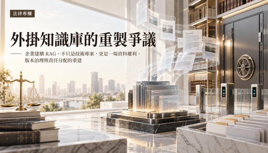 【 外掛知識庫的重製爭議 】企業建構 RAG，不只是技術專案，更是一場資料權利、版本治理與責任分配的重建