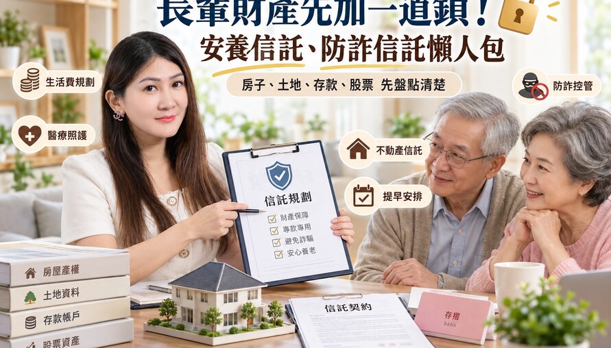 長輩財產先加一道鎖！安養信託、防詐信託懶人包　情情：房子、存款先盤點清楚