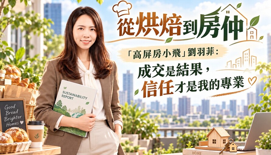 【從烘焙到房仲／「高屏房小飛」劉羽菲：成交是結果，信任才是我的專業】