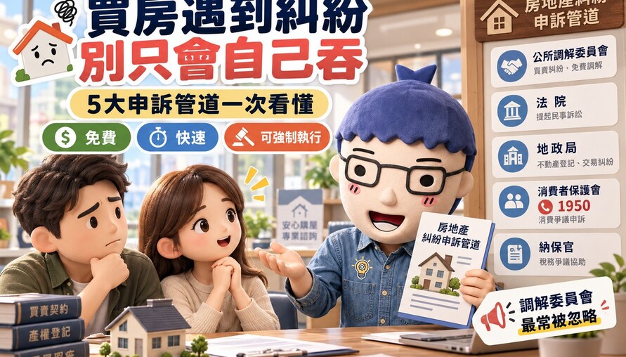 買房遇到糾紛不要「自己吞」！搞懂5大申訴管道 這條免費又有效 還能強制執行
