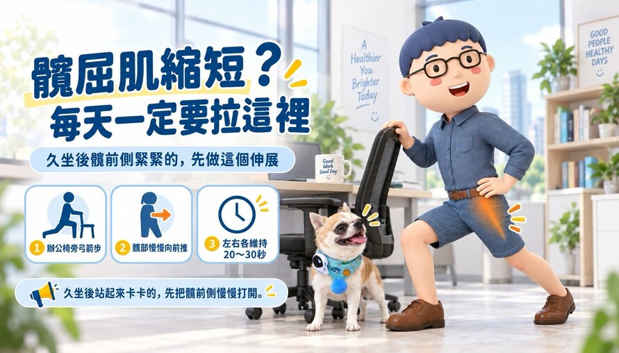 髖屈肌縮短？久坐族每天都該拉這裡