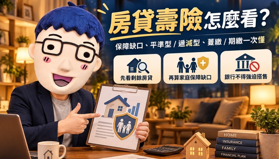 房貸壽險｜房貸還沒繳完發生意外　保障額度、一般壽險差異一次看