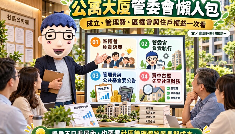 公寓大廈管委會｜成立、管理費、區權會與住戶權益一次看