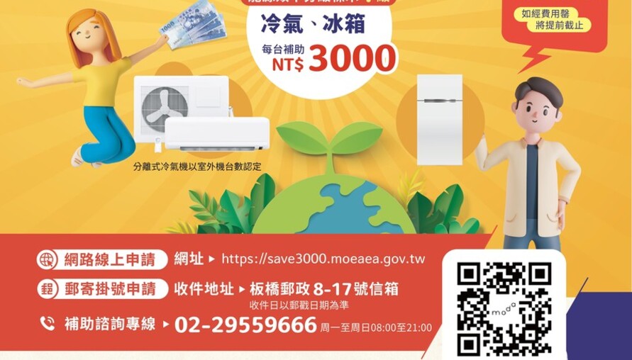 住宅家電汰舊換新補助年底截止！額度剩不到2成 最高領5000元 手腳要快