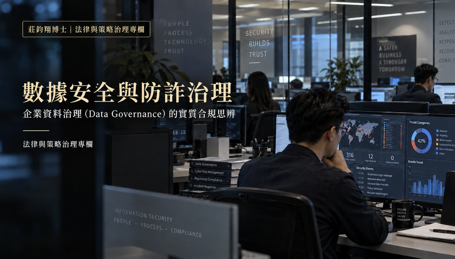 【 數據安全與防詐治理 】企業資料治理（Data Governance）的實質合規思辨