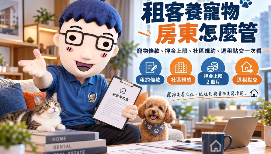 租客養寵物房東怎麼管｜寵物條款、押金上限、社區規約、退租點交一次看