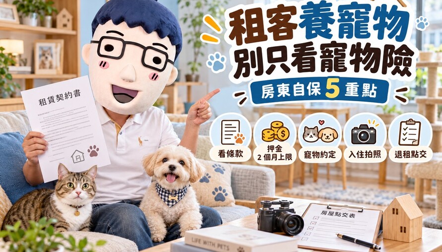 寵物險｜保障範圍、押金上限、寵物條款與點交5大重點  