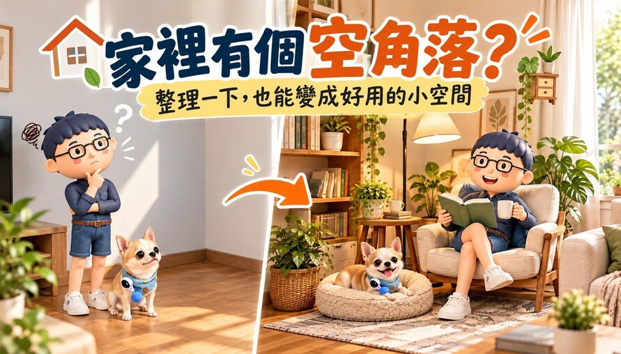 家裡有個空角落？整理一下，也能變成好用的小空間