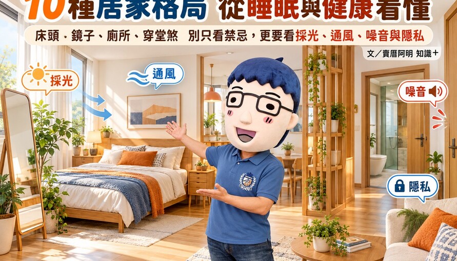 風水禁忌有科學根據？床頭、鏡子、廁所、穿堂煞　10種居家格局從睡眠與健康看懂