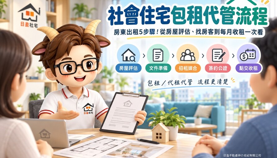 社會住宅包租代管流程｜房東出租5步驟！從房屋評估、找房客到每月收租一次看