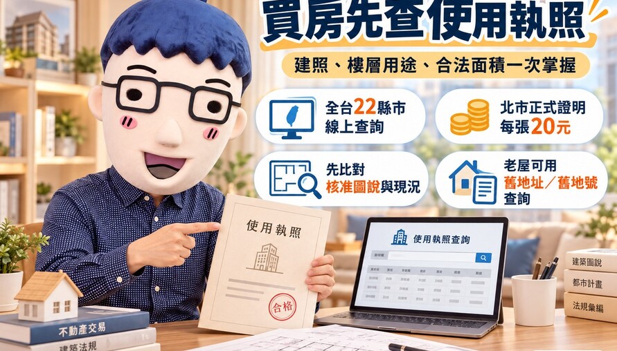 買房先查使用執照！全台22縣市都有線上查詢入口　建照、樓層用途、合法面積一次掌握