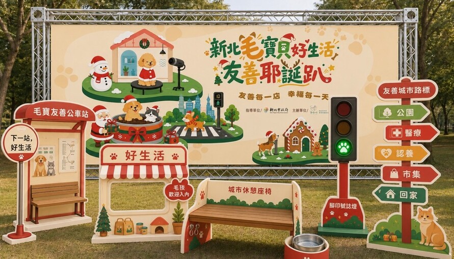 帶毛寶貝過耶誕！2026友善耶誕趴11/21板橋登場　四大主題區、迷宮障礙賽報名開跑