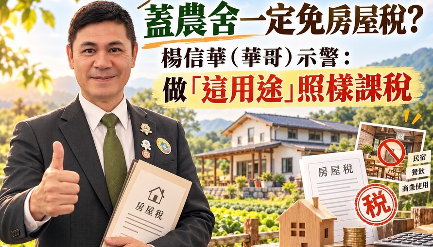 蓋農舍免房屋稅？楊信華（華哥）示警：做「這用途」照樣課稅