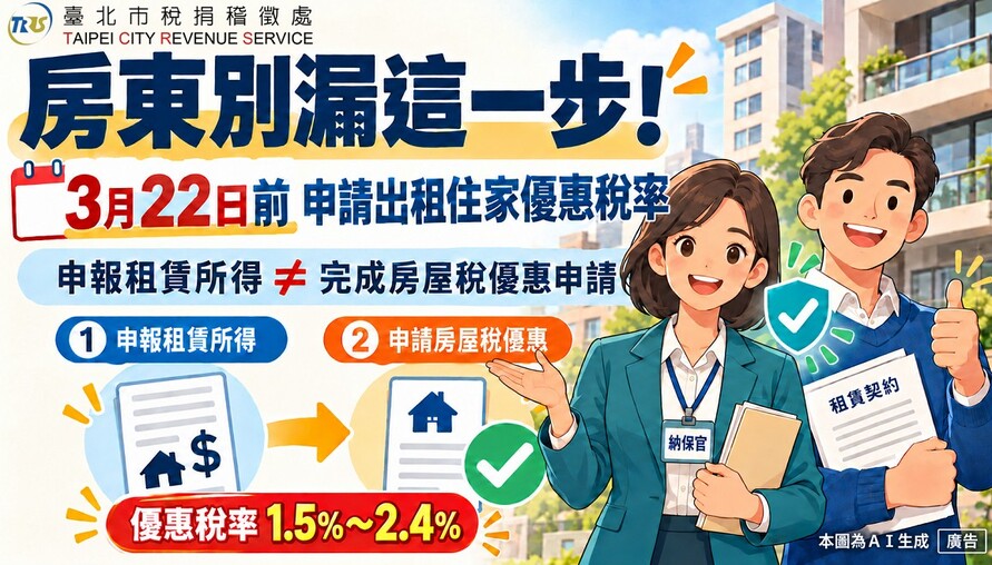 房東報了租金所得，房屋稅卻沒變便宜？稅捐處揭「少做這一步」稅金差很大！