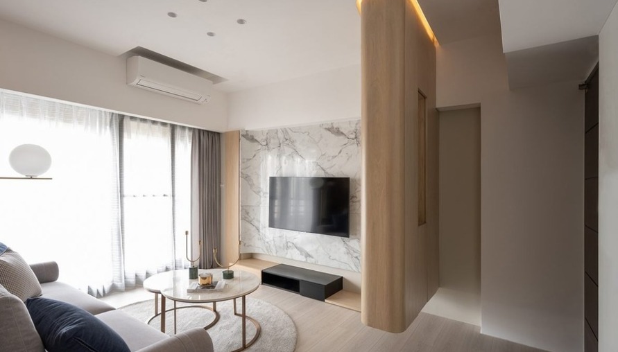 現代簡約交織自然木質 圍塑有溫度的生活家景│24坪