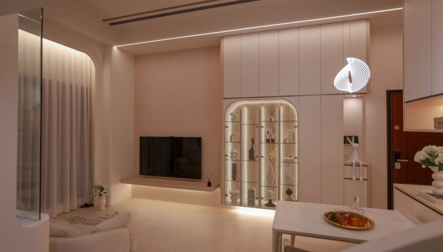 流光層序宅｜在光與影的序曲中，展演現代的優雅｜35坪