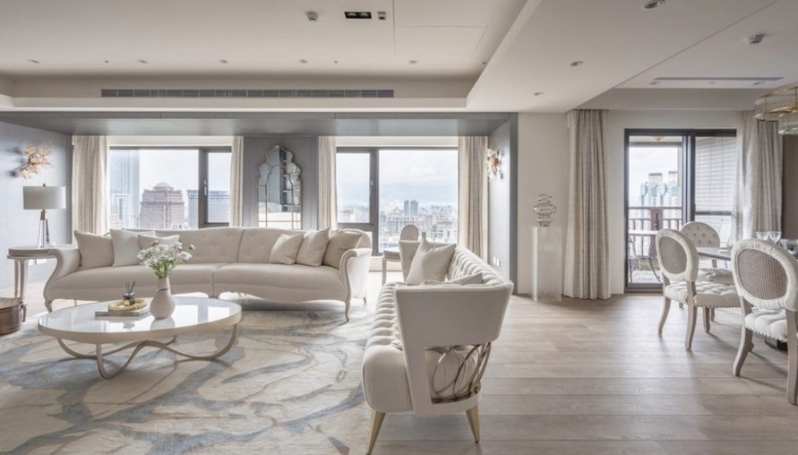 坐擁華城繁景 蘊生柔白雅緻御邸｜美式風｜100坪