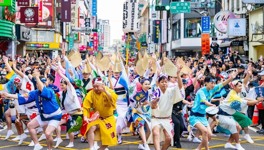 東京高圓寺阿波舞首度攜手桃園景福宮　蘇俊賓：以文化交流帶動桃園舊城再生