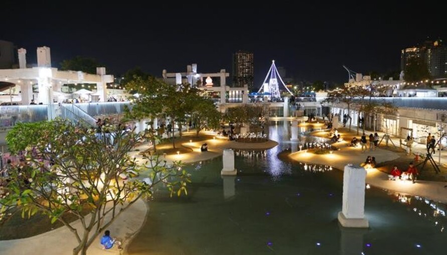 台南聖誕燈節中西區運河河樂燈區聖誕點燈 黃偉哲與市民共享佳節喜悅