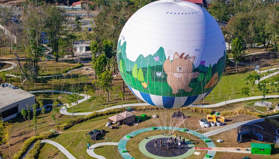 九九峰氦氣球組裝完成　外型29日搶先曝光