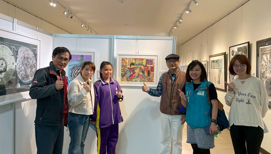 全國學生美術比賽特優作品 嘉義縣立圖書館展出