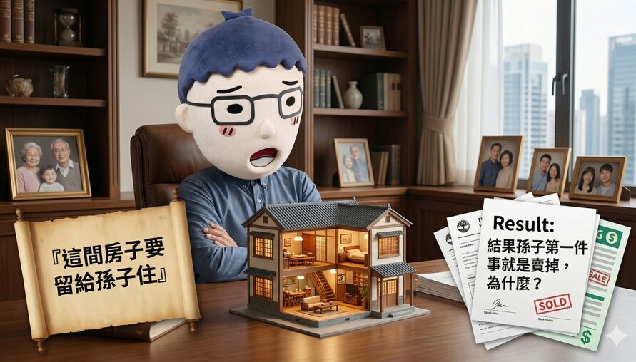 『這間房子要留給孫子住』結果孫子第一件事就是賣掉，為什麼？