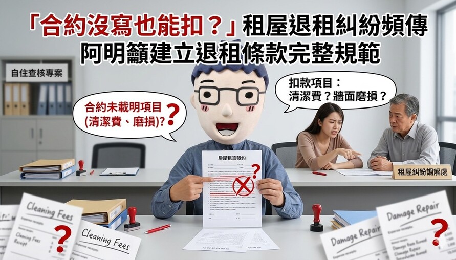 「合約沒寫也能扣？」租屋退租糾紛頻傳，阿明籲建立退租條款完整規範