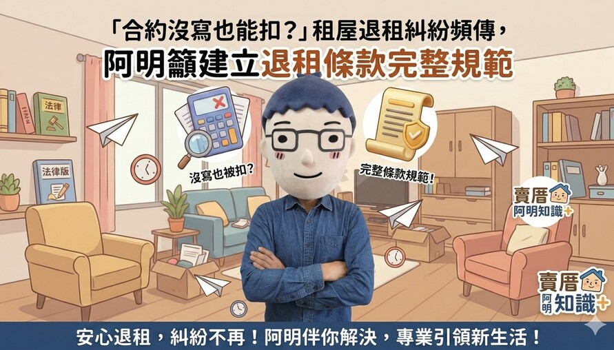 「合約沒寫也能扣？」租屋退租糾紛頻傳，阿明籲建立退租條款完整規範